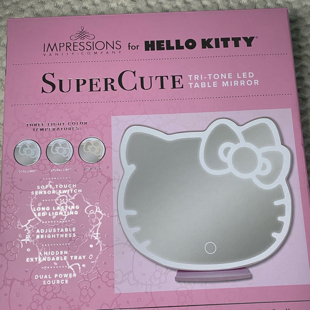 Hello kitty mirror impressions vanity